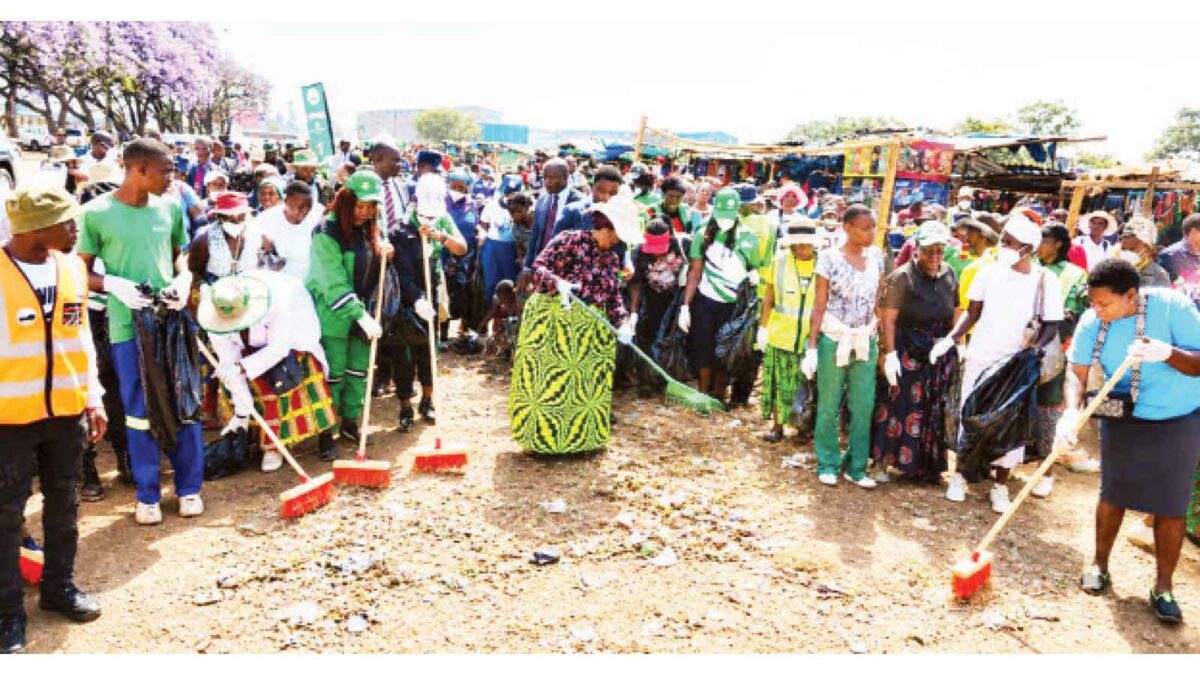 First Lady champions a culture of cleanliness . . . as multitudes turn out for Mbare clean-up campaign