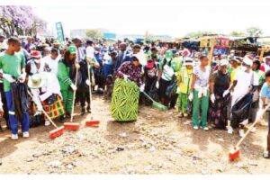 First Lady champions a culture of cleanliness . . . as multitudes turn out for Mbare clean-up campaign