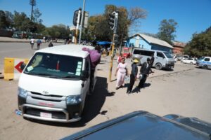 TRANSPORT CHAOS BLEEDS CITY . . .Commuters dumped, forced to change kombis