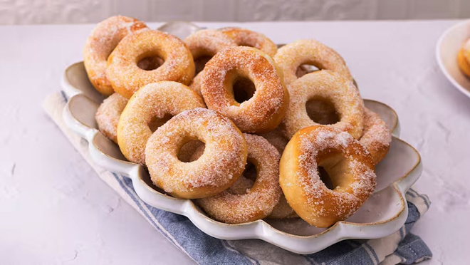 Homemade soft, fluffy doughnut recipe