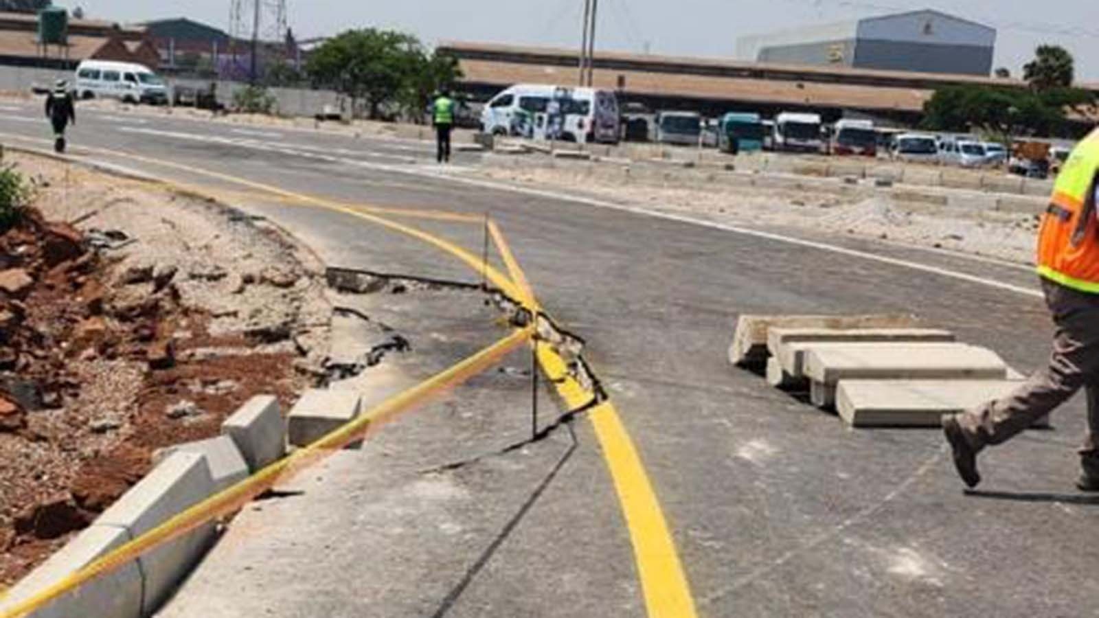Part of rehabilitated Harare Drive destroyed by burst water pipe