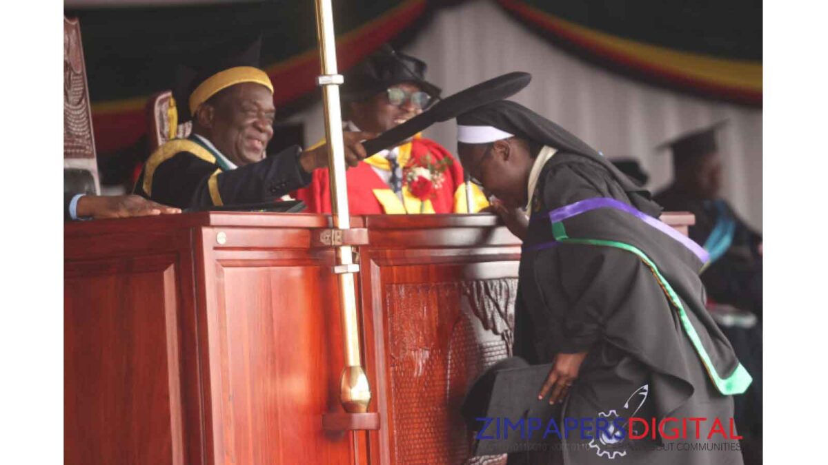 President caps 3 496 at GZU . . . breaks ground for varsity’s permanent campus