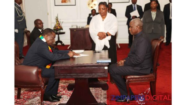 ‘Treasury split to sharpen economic focus’ . . . President swears in Minister Tagwirei