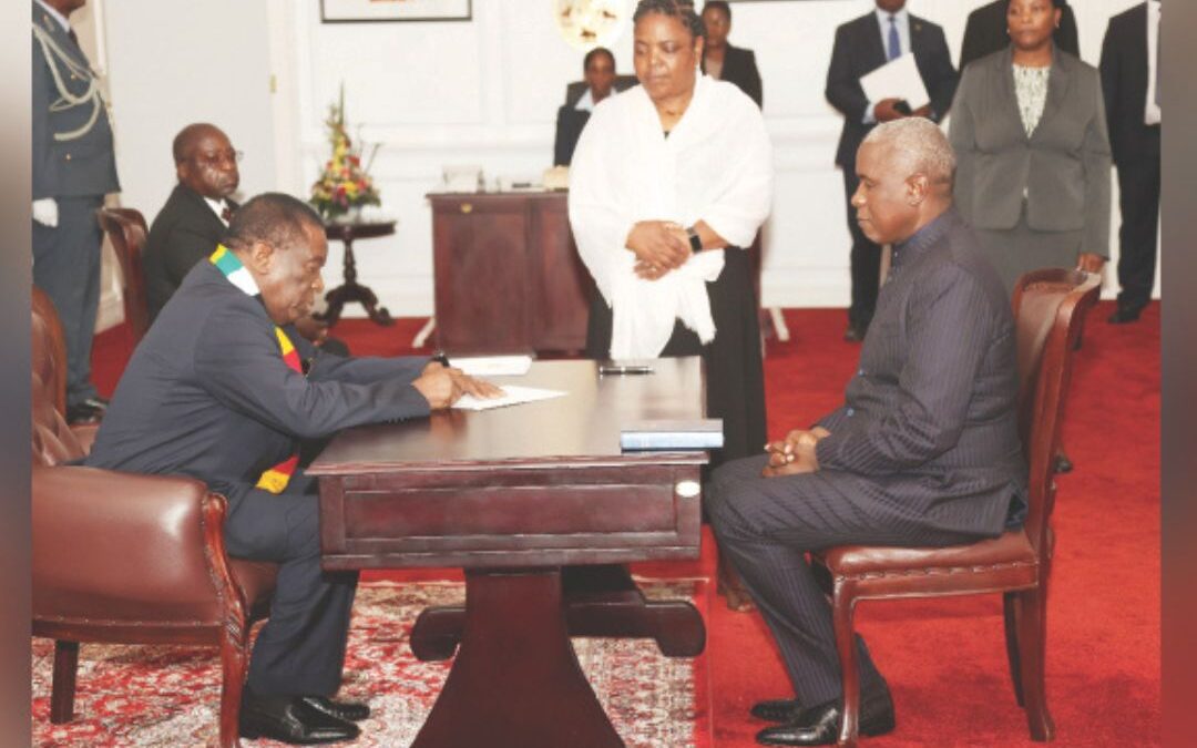 BOOST FOR ECONOMIC GROWTH . . . President swears in Minister Tagwirei