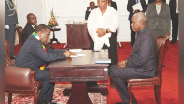 BOOST FOR ECONOMIC GROWTH . . . President swears in Minister Tagwirei