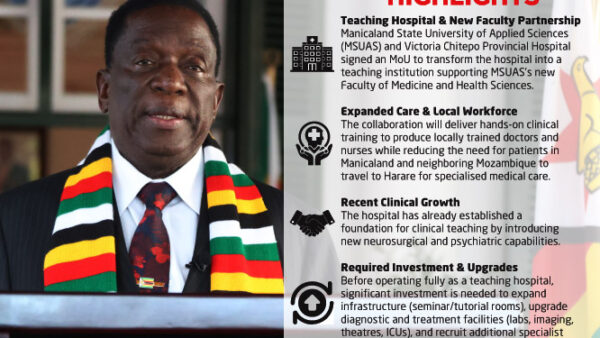 Victoria Chitepo to become medical training hub