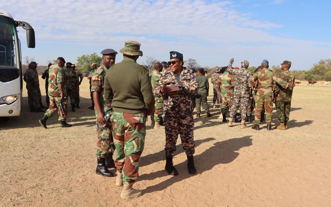 Staff College students arrive at Gwana Primary School for battle site visit