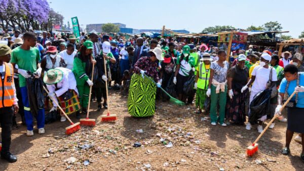 First Lady champions a culture of cleanliness … as multitudes turn out for Mbare clean-up campaign