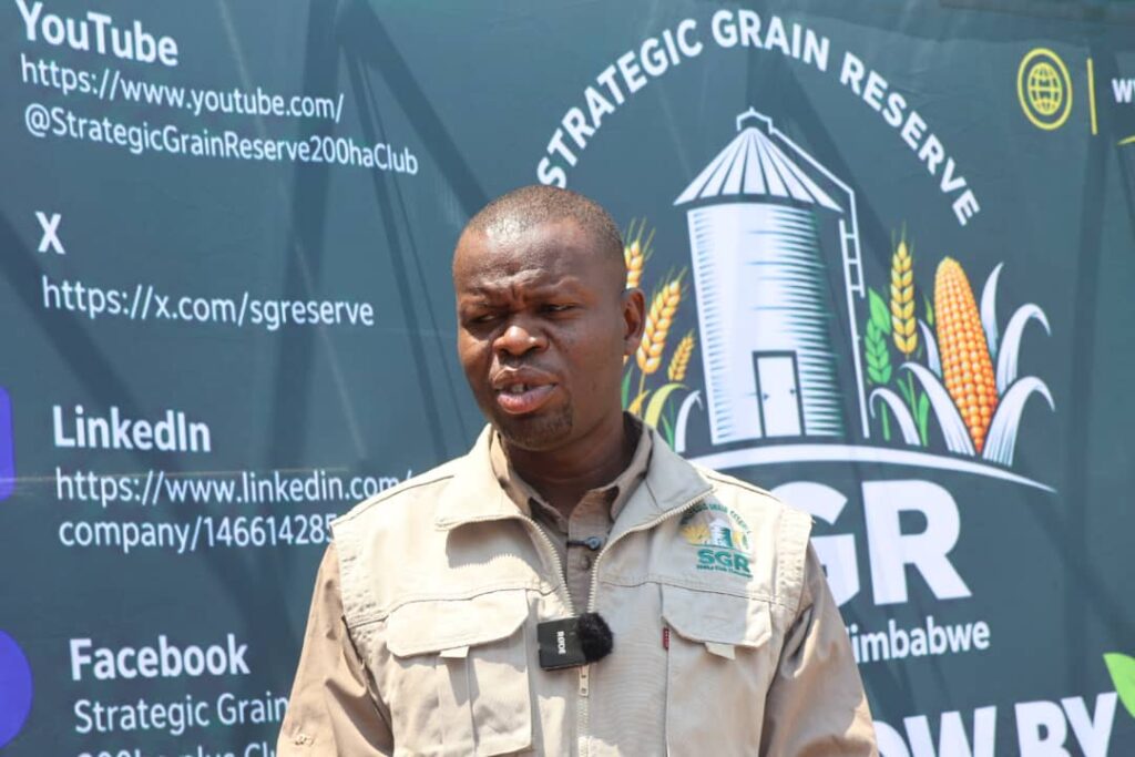 Strategic Grain Reserve 200ha Plus chairman Mr Tichaona Mapfoche