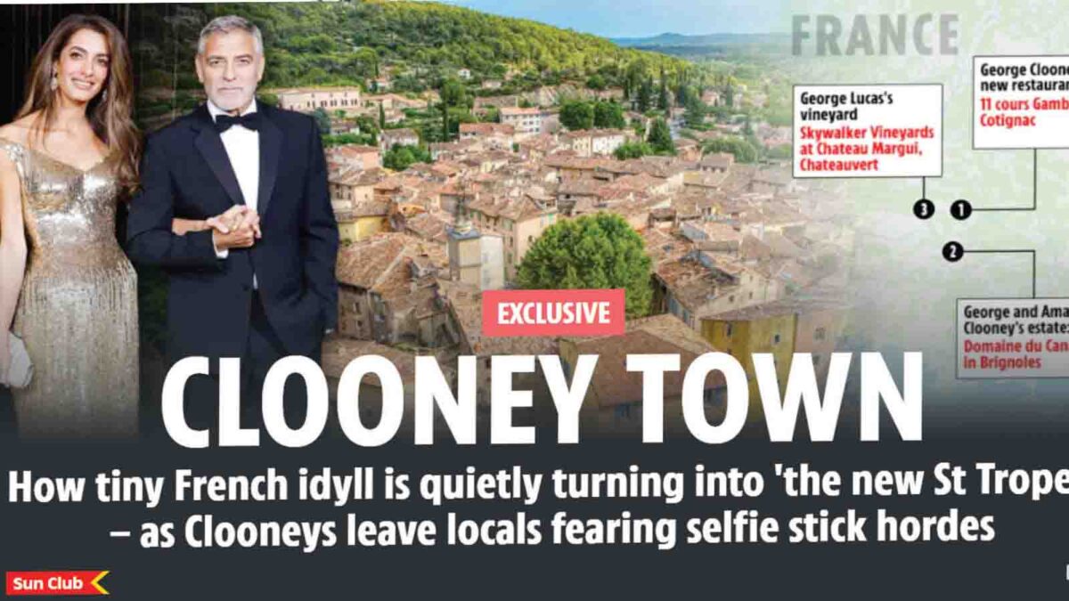 PARIS. – Hollywood superstar George Clooney revealed last week his plans to open a new restaurant in the tiny Provencal town of Cotignac.