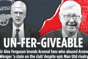 SIR ALEX Ferguson has dubbed Arsenal fans’ treatment of Arsene Wenger during his latter years as manager as a “stain on the club’s reputation”.