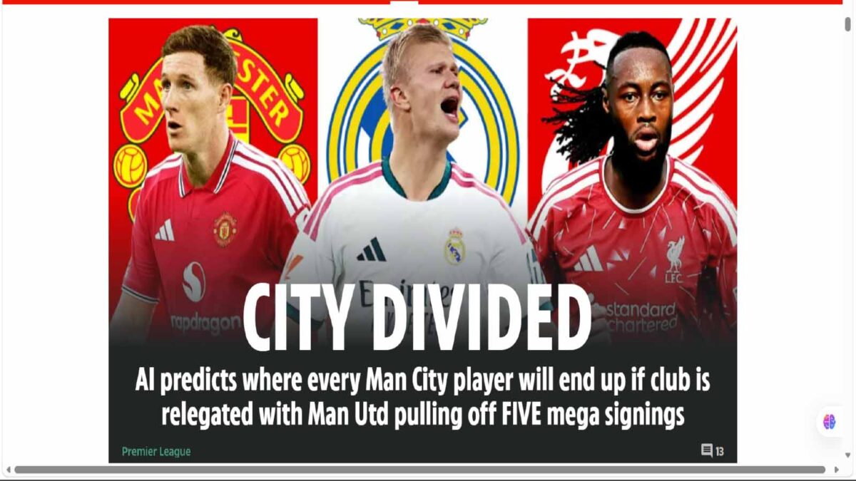 MANCHESTER CITY rivals Manchester United would significantly benefit from a potential mass exodus of Etihad stars amid the club’s ongoing legal drama, according to AI.