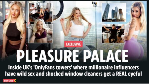 MANCHESTER. – Window cleaning isn’t always seen as the most glamorous profession – but those working outside the 42nd floor of Deansgate Square skyscraper get to enjoy an unexpected perk of the job.