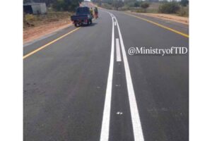 Drawing of road markings begins to improve visibility