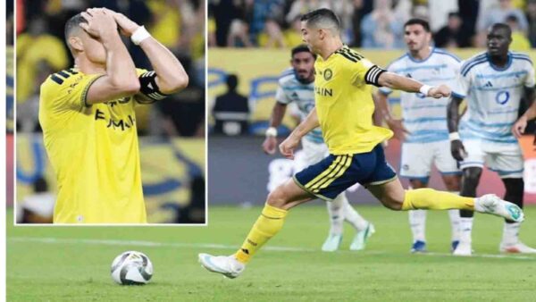 Ronaldo blazes penalty wide