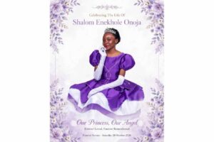 SHALOM’S PURPLE DRESS ARRIVES FROM UK, A DAY AFTER HER DEATH