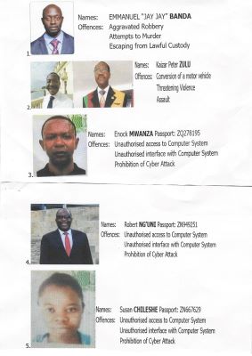 Kudingwa izigangi ezinhlanu zeZambia ezibalekele eZimbabwe