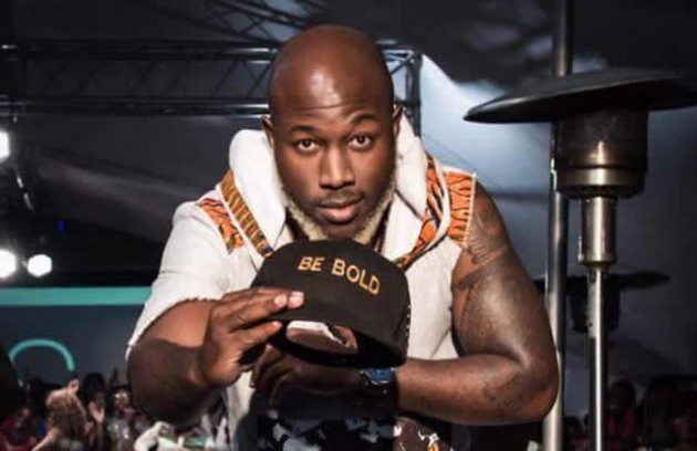 Ngugi Vere wearing some his works ‘Be Bold’ creation