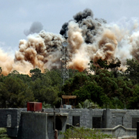 NATO pounds Libya capital