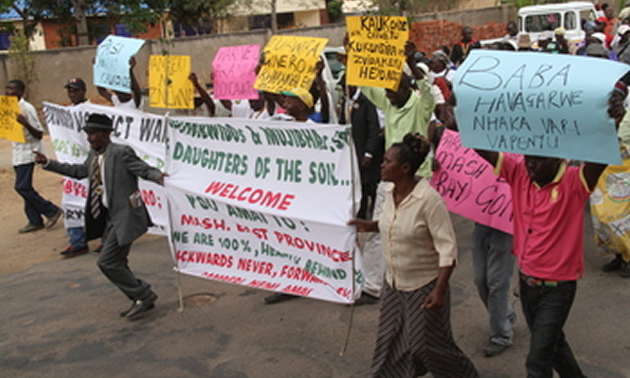 Anti-Kaukonde demo in Marondera