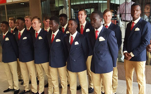 CALM BEFORE THE STORM . . . Zimbabwe’s Under-19 cricketers look at ease before they left Harare for their World Cup campaign