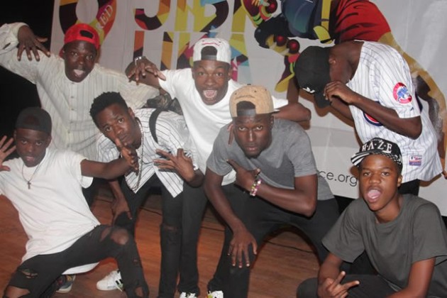 Prototypes dance group celebrating their win