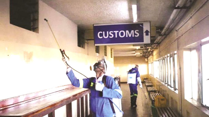 Municipality disinfects border post