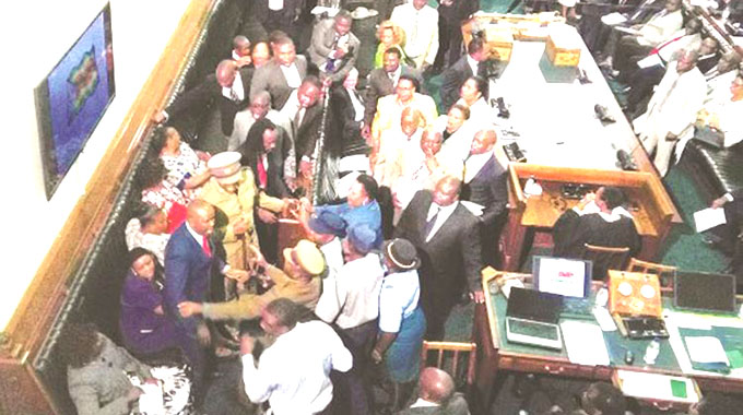 MDC-A MPs desecrating Parliament