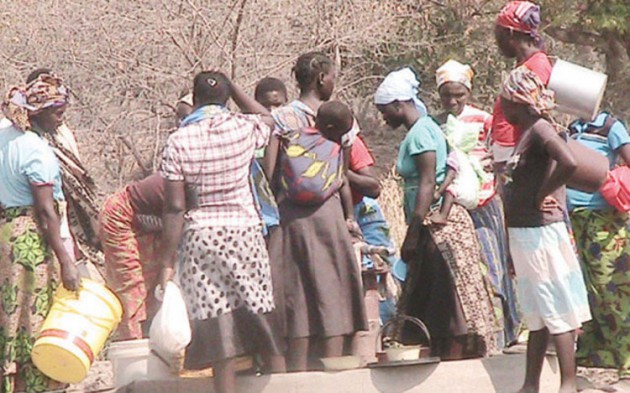 Women fetching water