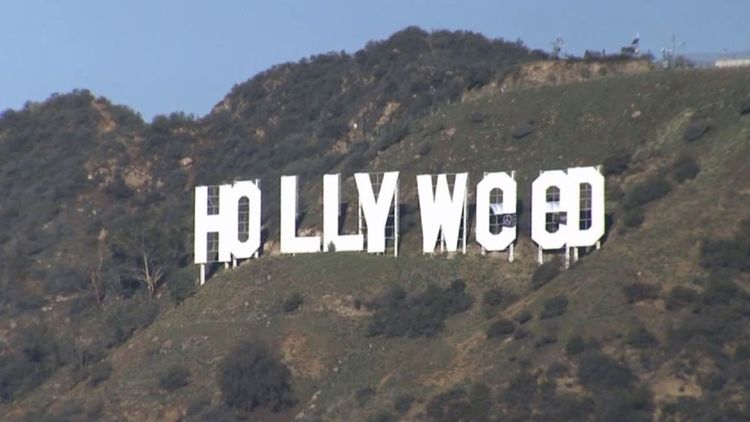 Hollywood sign is altered to read ‘Hollyweed’