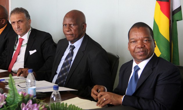 International Monetary Fund 2016 Zimbabwe Mission leader Mr Domenico Fanizza (left), Minister of finance Patrick Chinamasa(centre) and Zimbabwe Reserve Bank Governor John Magudya at a Press briefing in Harare on Wednesday. — (Picture by Kudakwashe Hunda)