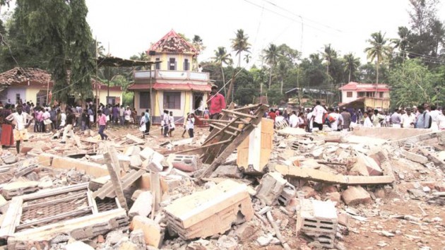 Rescuers sifted through the wreckage looking for survivors. — Reuters