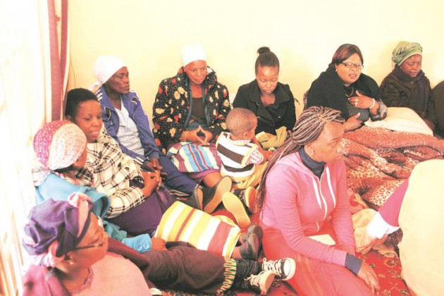 Some of the mourners gathered at the funeral wake of Cde Vivian Mwashita in New Craneborne, Harare on Saturday. — (Picture by Innocent Makawa)