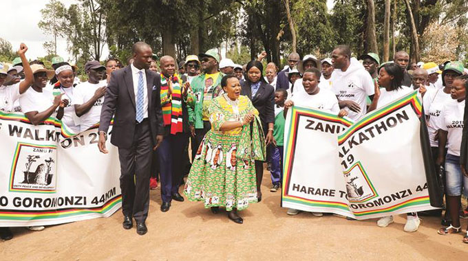 First Lady leads walkathon, tree planting