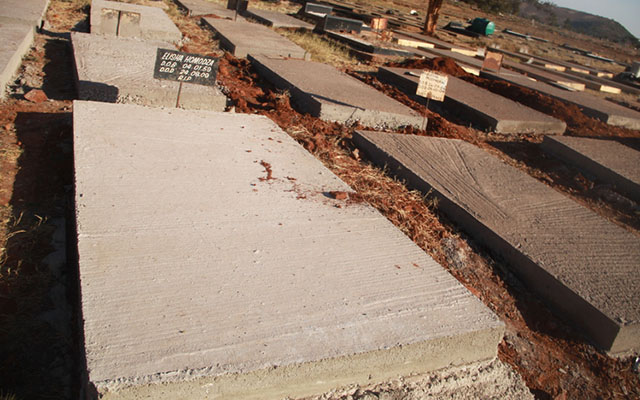 Rehabilitated graves at the Harare Provincial Heroes Acre