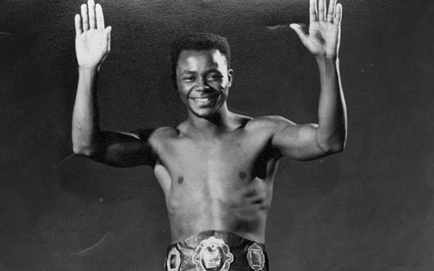 Joe Pike as boxer Dan Darrel in Zambia in 1973 (Inset) Joe Pike