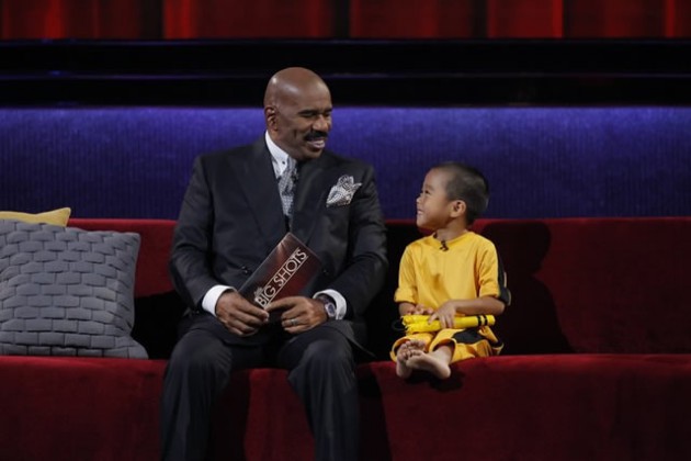 Steve Harvey with one of the guests