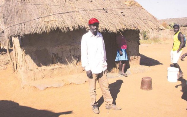 Paradzai Mesi at the compound he now calls home last week. — (Picture by Innocent Makawa)