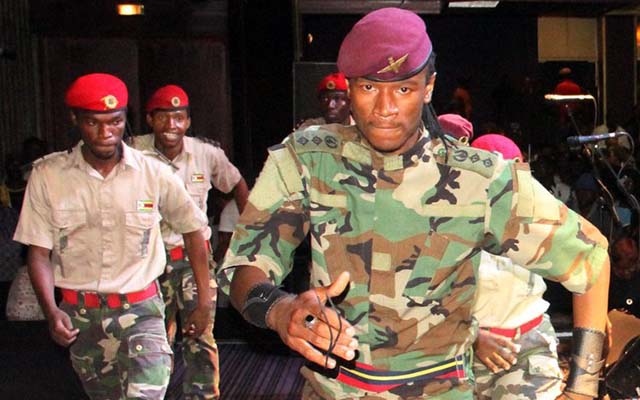 Jah Prayzah and his band got permission to wear military regalia on stage