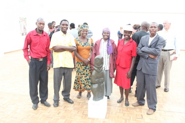 Amali Malola’s family during the exhibition launch