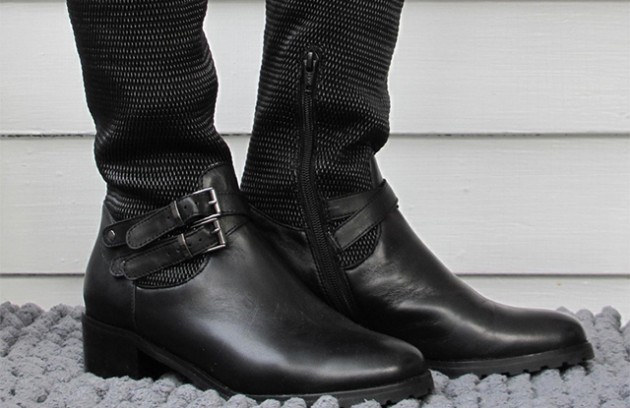 Don’t wear mid-calf boots like the riding boots if you have thick lower legs. This look is best left to women with slim calves