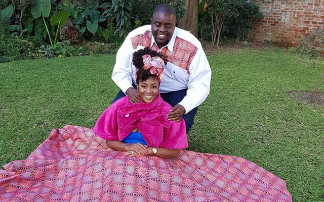 Wicknell Chivayo and his fiancée Sonja Madzikanda after the marriage ceremony