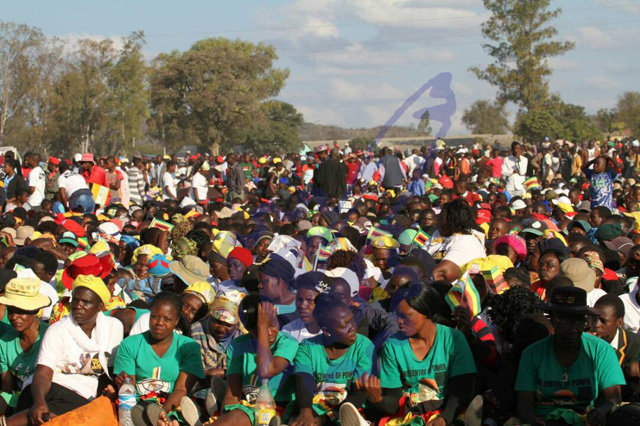 An estimated 50 000 attended today's Presidential Youth Interface rally.