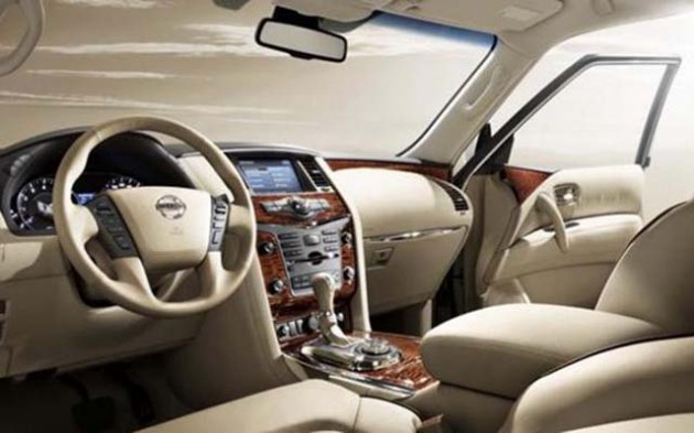 The interior of Nissan Patrol