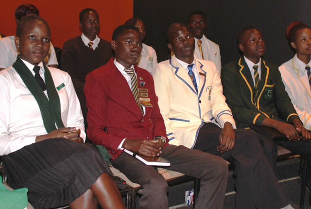 Boys and girls follow proceedings during the launch of Men as Role Models programme at Alliance Francaise recently