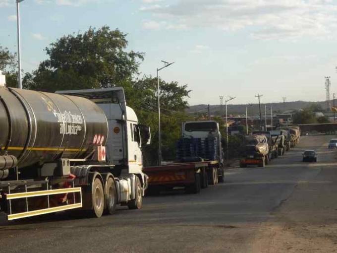 Transit trucks slow down commercial cargo movement