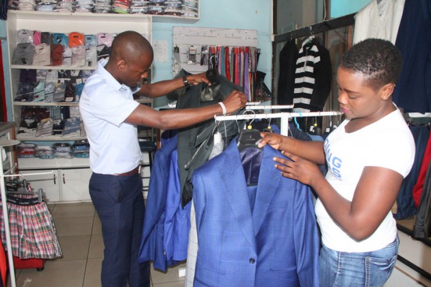 Fashion enthusiasts select outfits at some boutiques in Harare