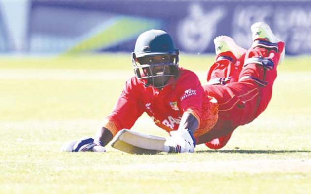 STAR IN THE MAKING . . . Zimbabwean all-rounder Wesley Madhevere had another good day with both ball and bat as he led from the front in the destruction of Namibia in the Plate quarter-finals of the ICC Under-19 World Cup in New Zealand yesterday