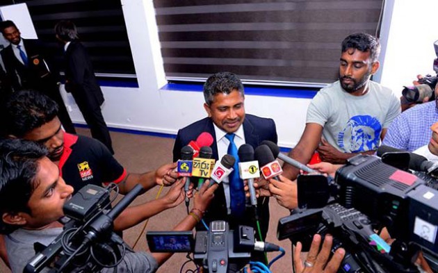 AGELESS LEADER . . . Sri Lanka stand-in skipper Rangana Herath addresses the media ahead of his team’s tour of Zimbabwe which starts with a Test match at Harare Sports Club on Saturday. — srilankacricket