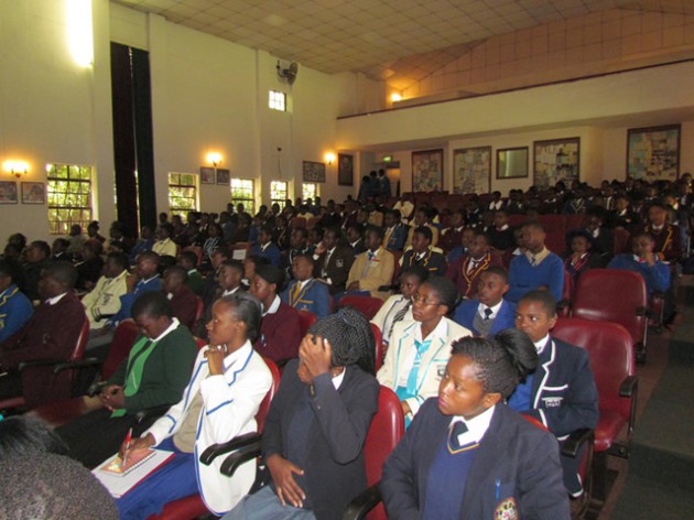 Students follow proceedings at the Junior Achievement Zimbabwe leadership seminar at Prince Edward School in Harare last week